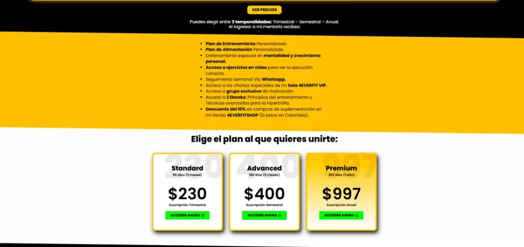 Ejemplo de landing page enfocada en conversiones en 2025.